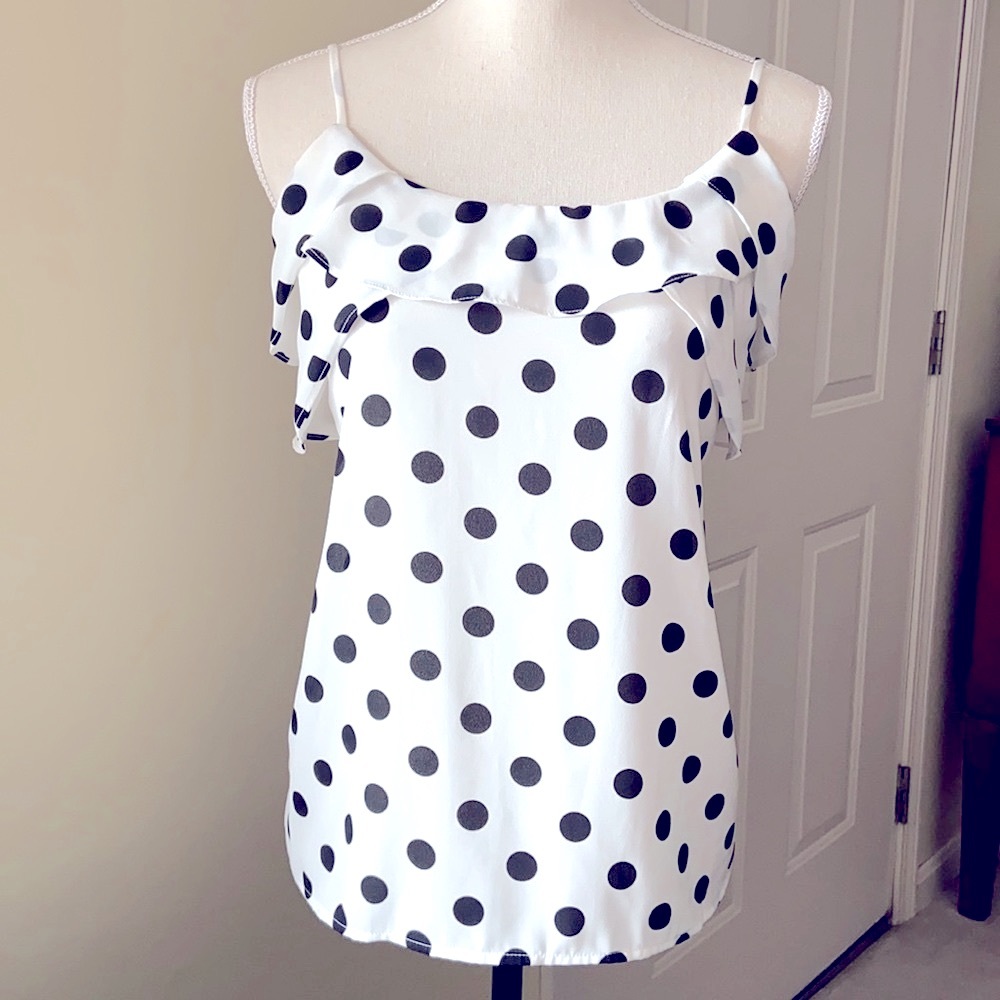 Polka Dot Ruffled Tank Top (NWT)